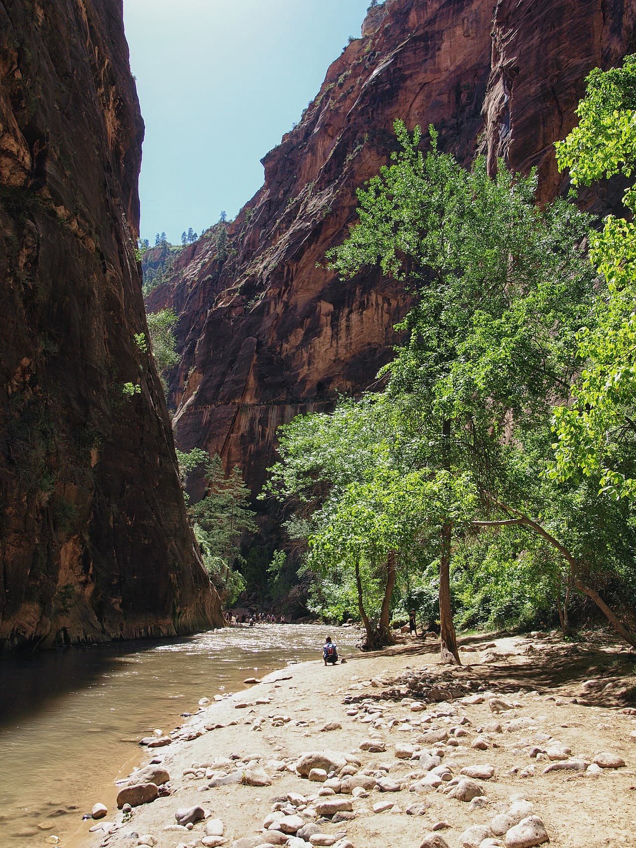 The Narrows Bottom-Up (No Permit) wilderness permit area in Zion National Park - backcountry hiking destination