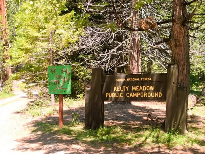 KELTY MEADOW campground in California