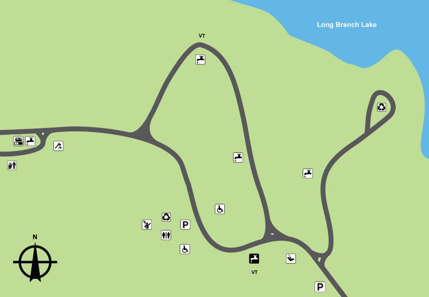 Long Branch State Park Campground (sites 1-40 and 73-83) in Missouri