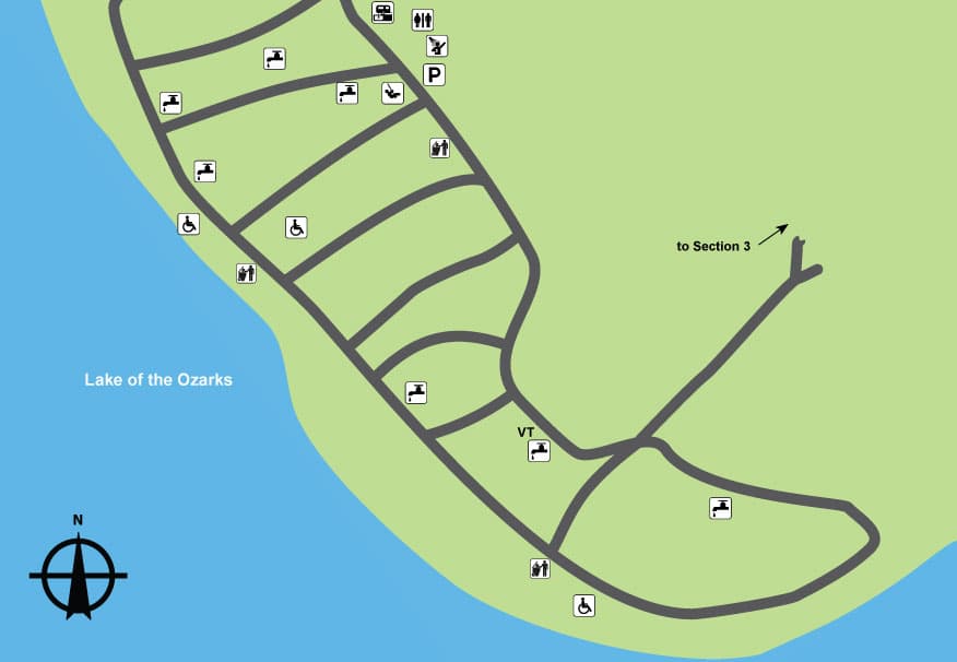 Lake of the Ozarks State Park Section 4 (sites 98-120, 128-133 and 159-182) Campground in Missouri