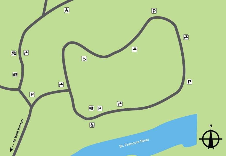 Sam a. Baker State Park Campground 1 (sites 1-43) in Missouri