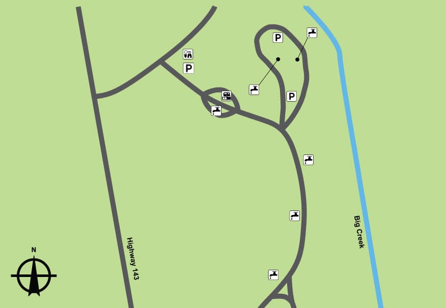 Sam a. Baker State Park Campground 2 (sites 103-111 and 173-194) in Missouri