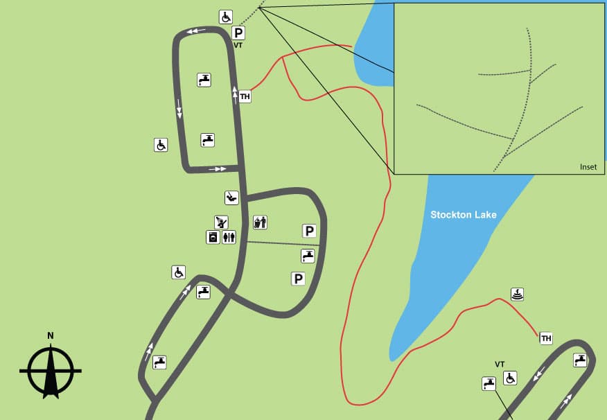 Stockton State Park West Campground (sites 1-40 and Wi 1-5) in Missouri