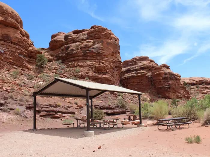 Indian Creek Falls Group Site campground in Utah