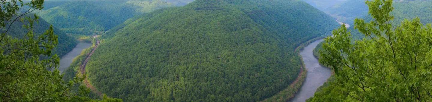 Grandview Shelter 3 campground in West Virginia