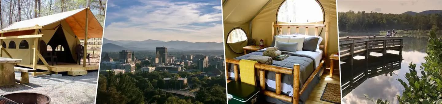 Lake Powhatan Glamping campground in North Carolina