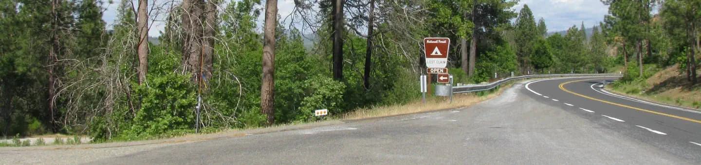 LOST CLAIM campground in California