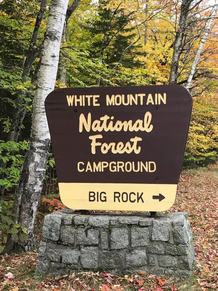 Big Rock campground in New Hampshire