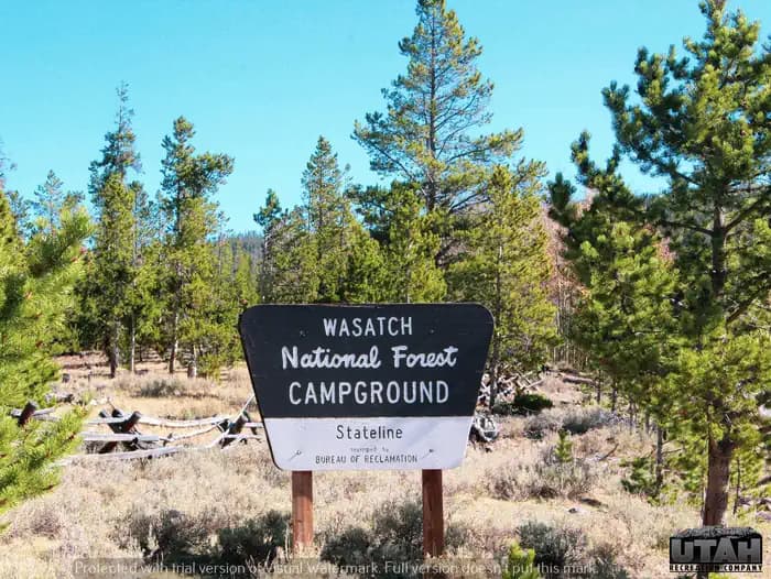 STATELINE campground in Utah