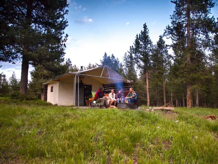 Colter Bay Tent Village campground in US