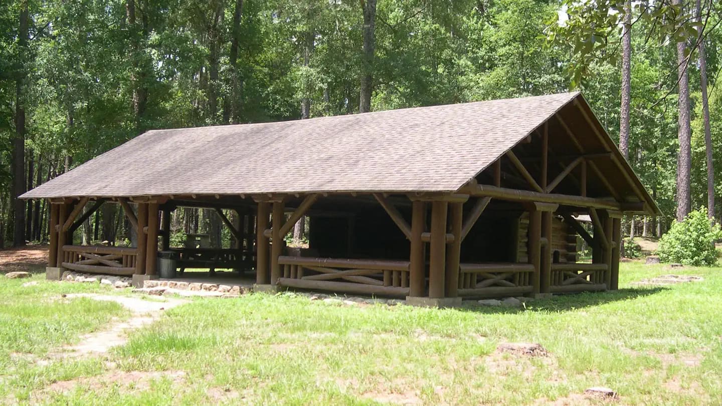 Boykin Springs Pavilion campground in Texas