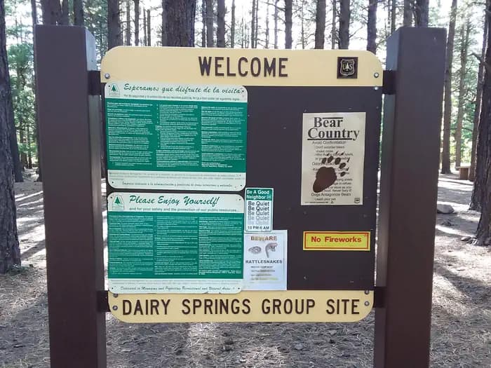 DAIRY SPRINGS campground in Arizona