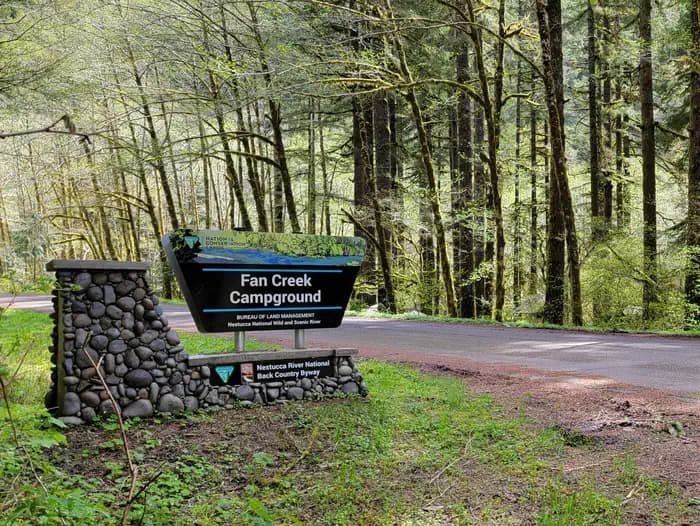 Fan Creek Recreation Site campground in Oregon