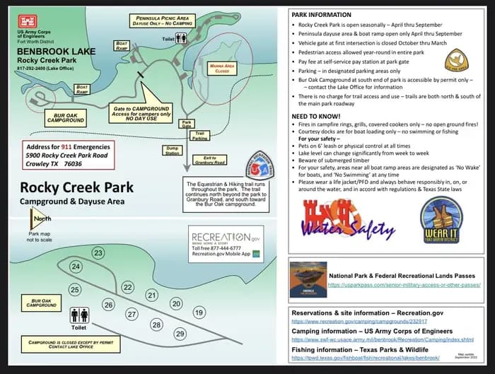 ROCKY CREEK PARK (BENBROOK LAKE) campground in Texas