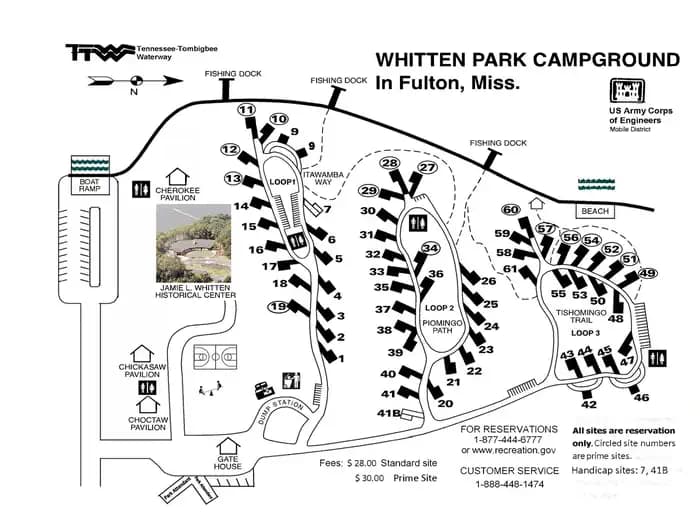 WHITTEN PARK campground in Mississippi