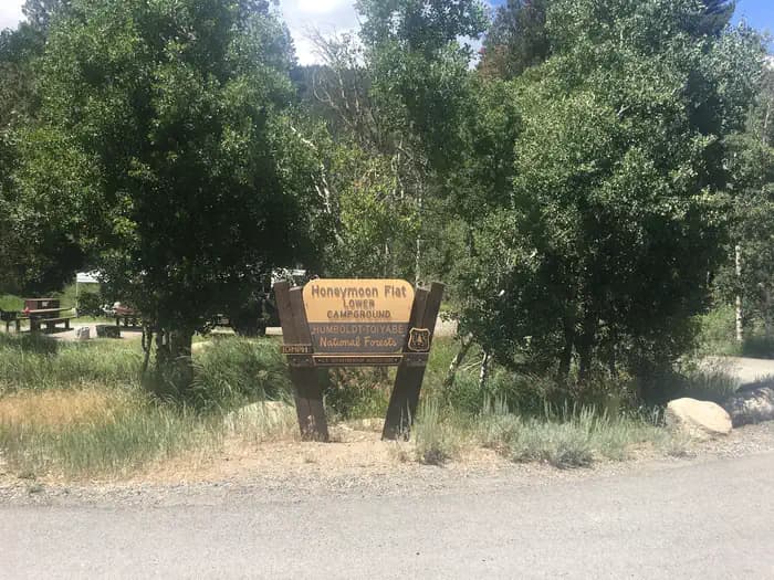 HONEYMOON FLAT campground in California