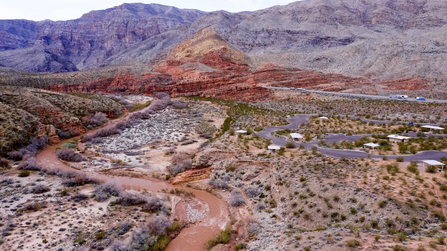 Virgin River Canyon Recreation Area campground in Arizona