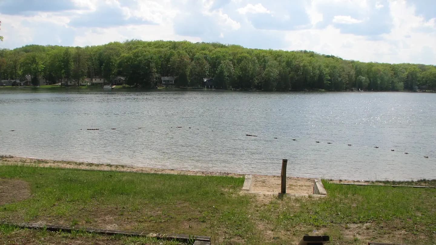 Island lake (MI) campground in Michigan