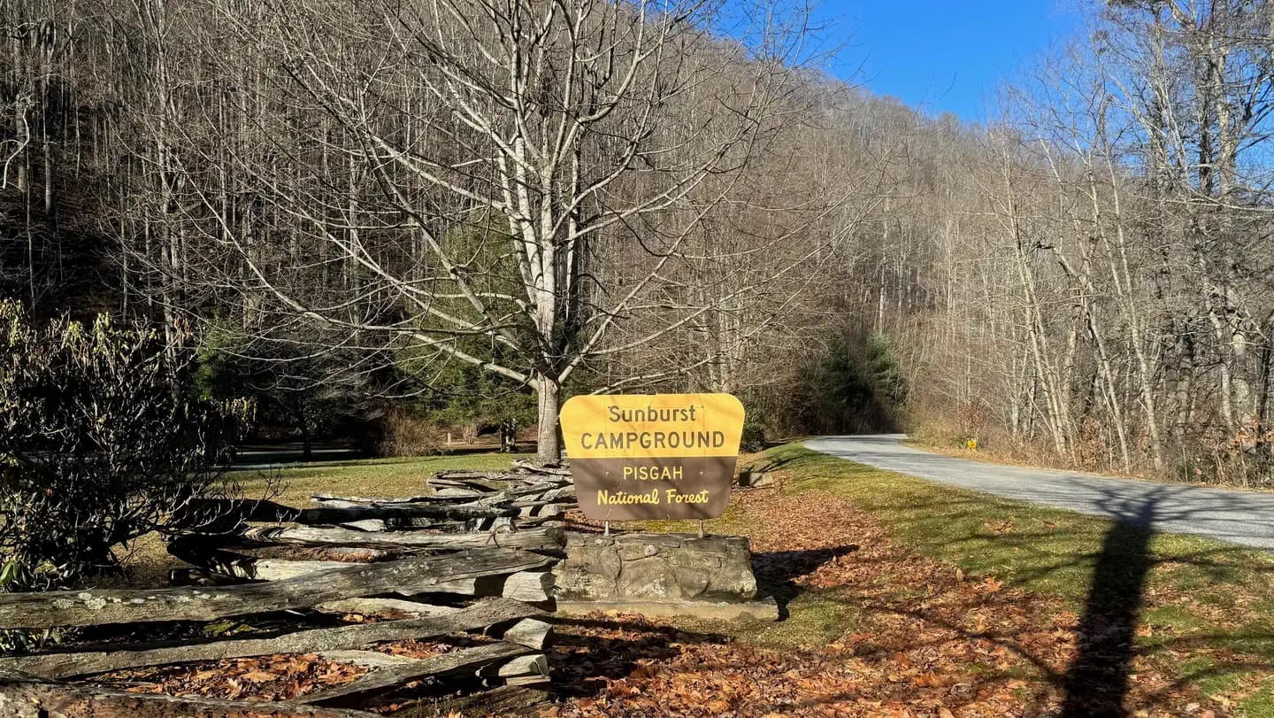 Sunburst campground in North Carolina