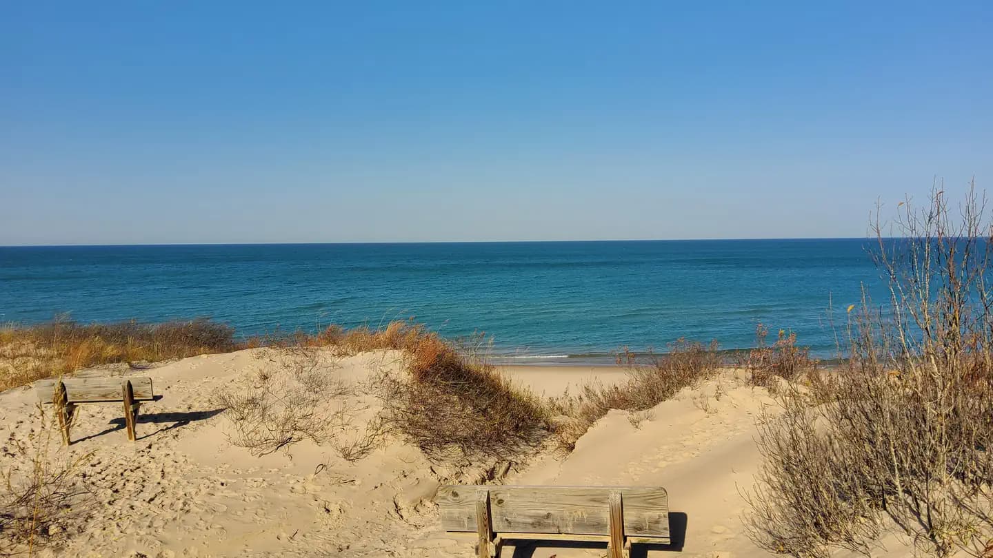 LAKE MICHIGAN AT MANISTEE campground in Michigan