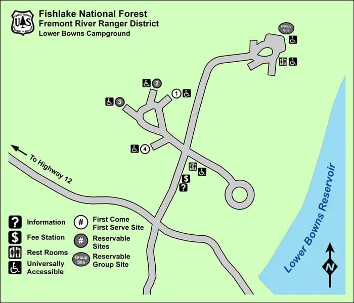 LOWER BOWNS campground in Utah