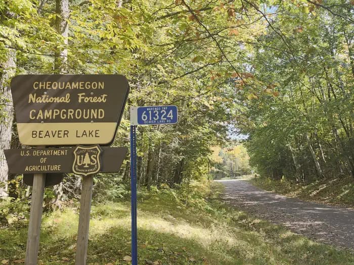 Beaver Lake (Chequamegon-Nicolet NF, WI) campground in Wisconsin