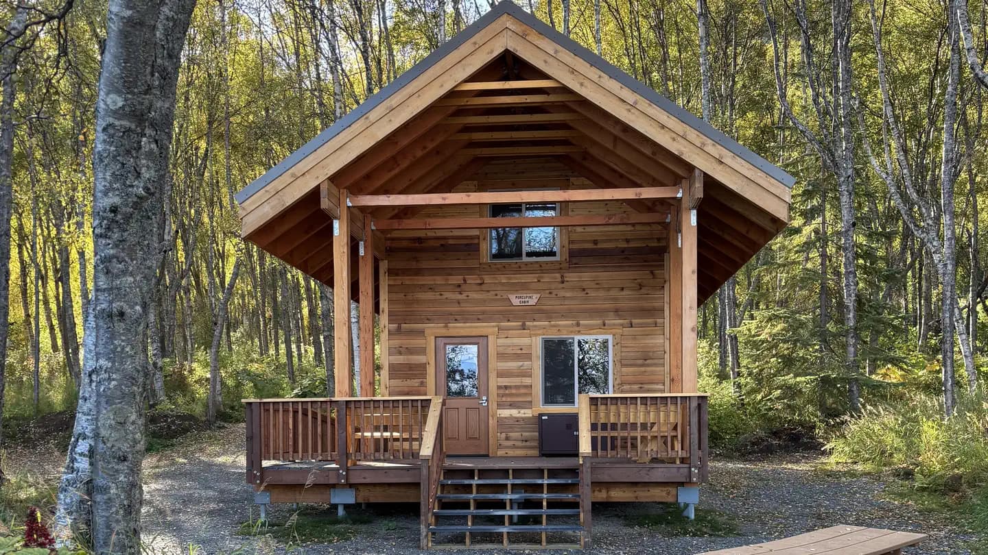 Porcupine Cabin campground in AS