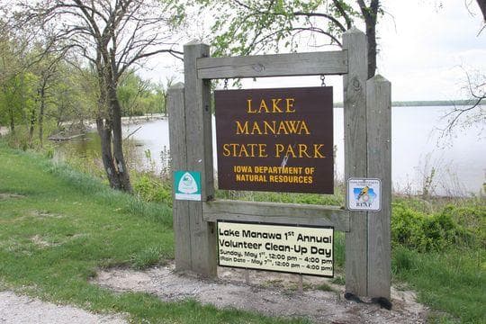 Lake Manawa State Park Campground in Iowa