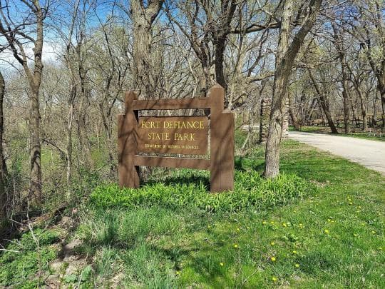 Fort Defiance State Park Campground in Iowa